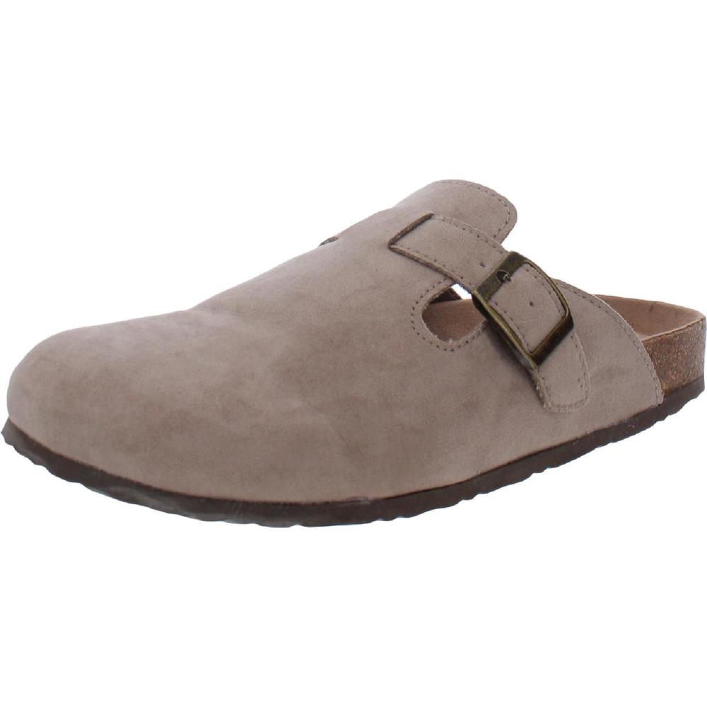 Arizona Jeans Co.  Womens Delano Taupe Microfiber Cork Mules Shoes Used